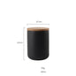 Kitchen ceramic wooden lid sealed storage jar